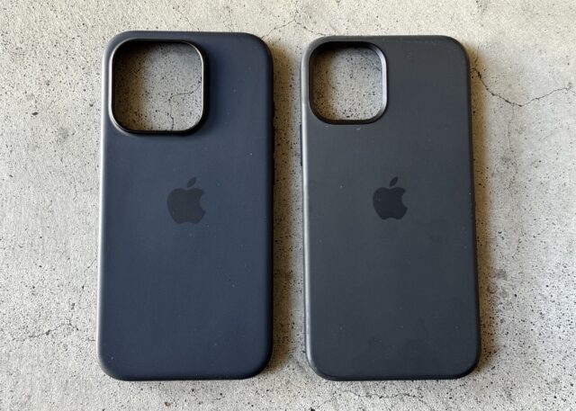 iPhone15Pro apple純正シリコンケース　12Proと比較